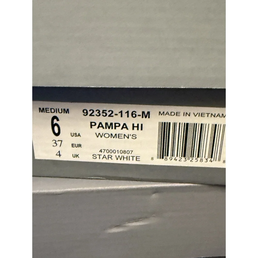 Palladium Shoe Sneaker Pampa HI Star White Womens 6 New In Box‎
